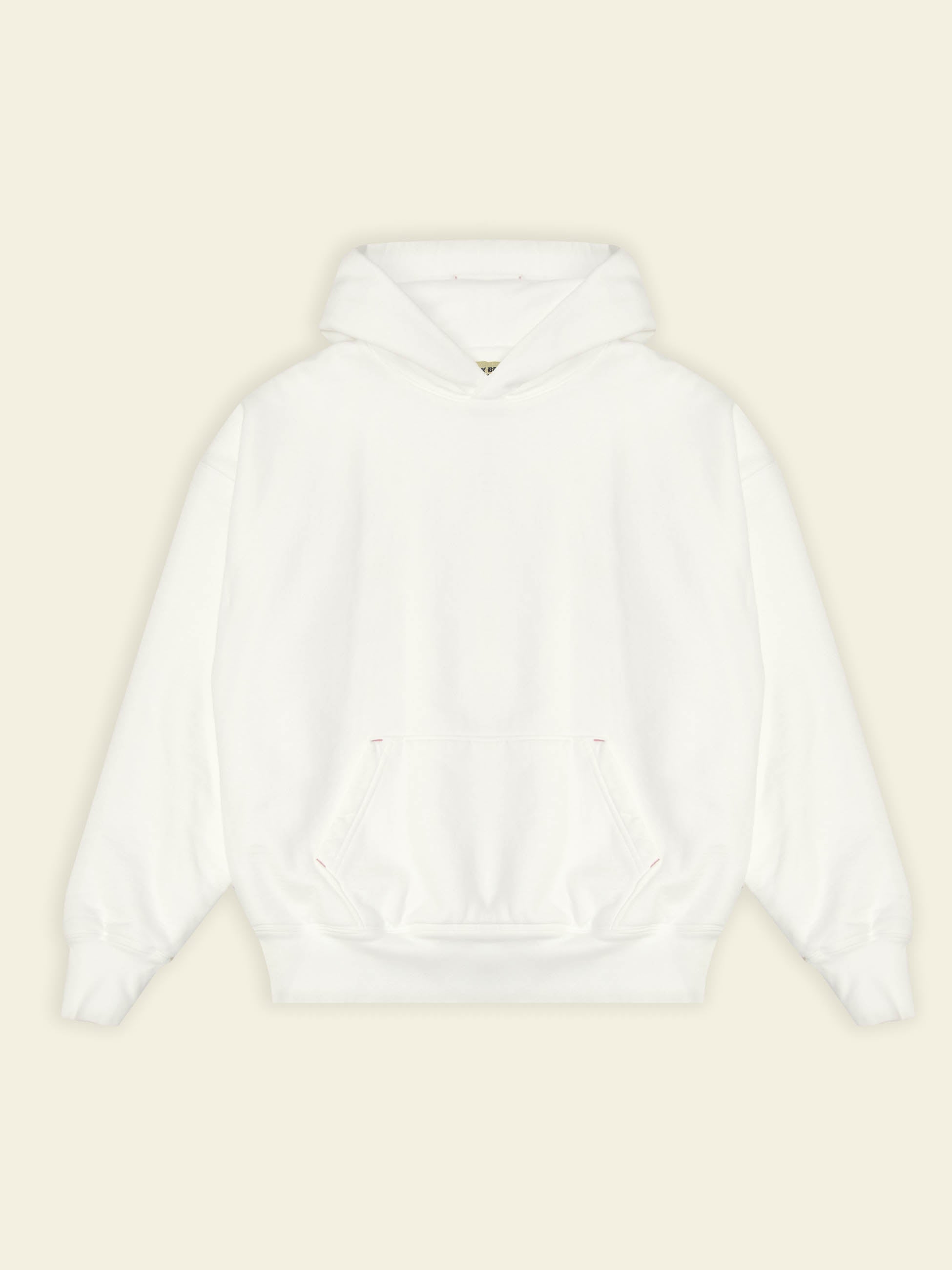 Double Layered Fleece White Hoodie Publik Brand