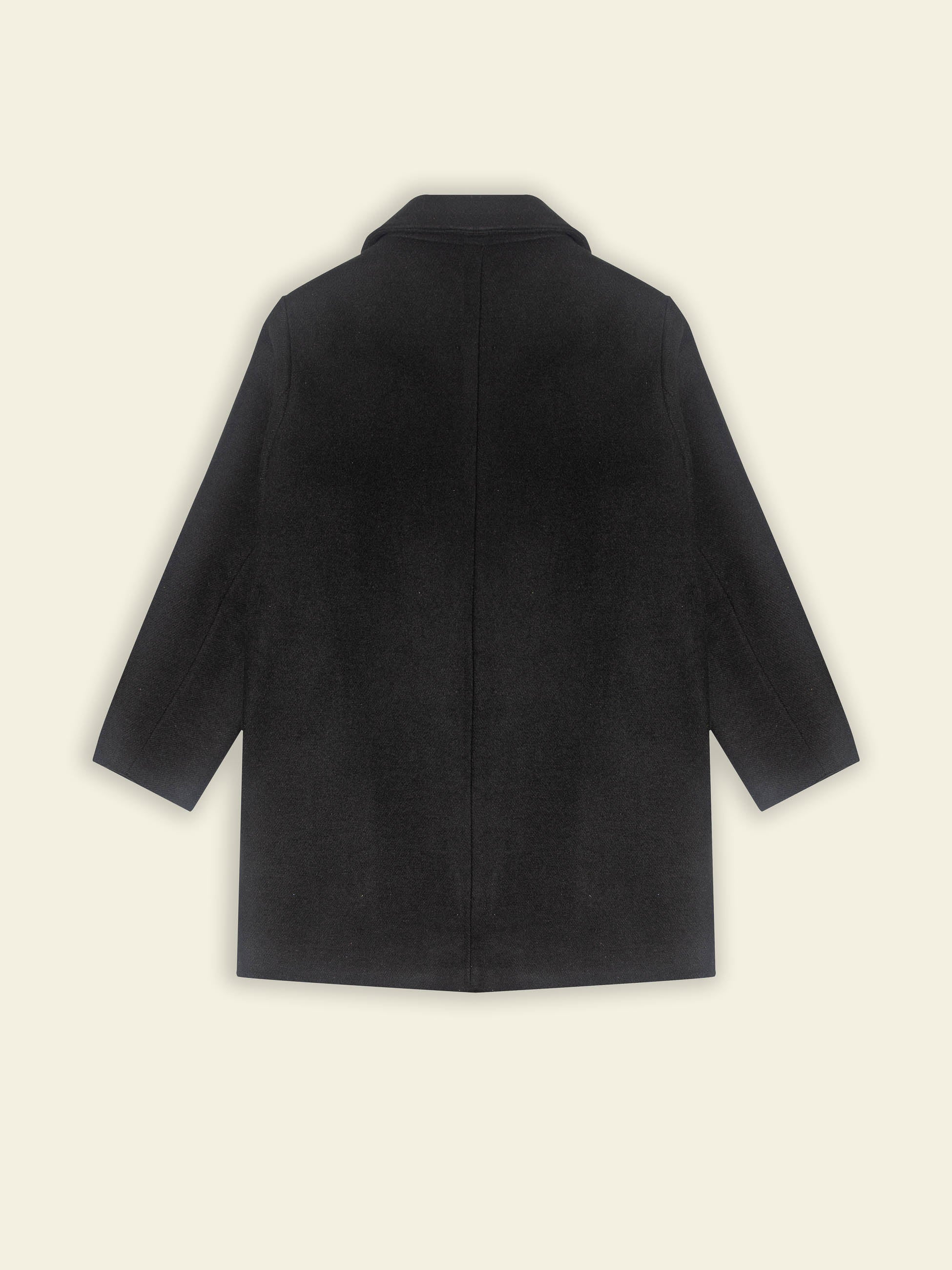 Wool Blend Single-Breasted Coat