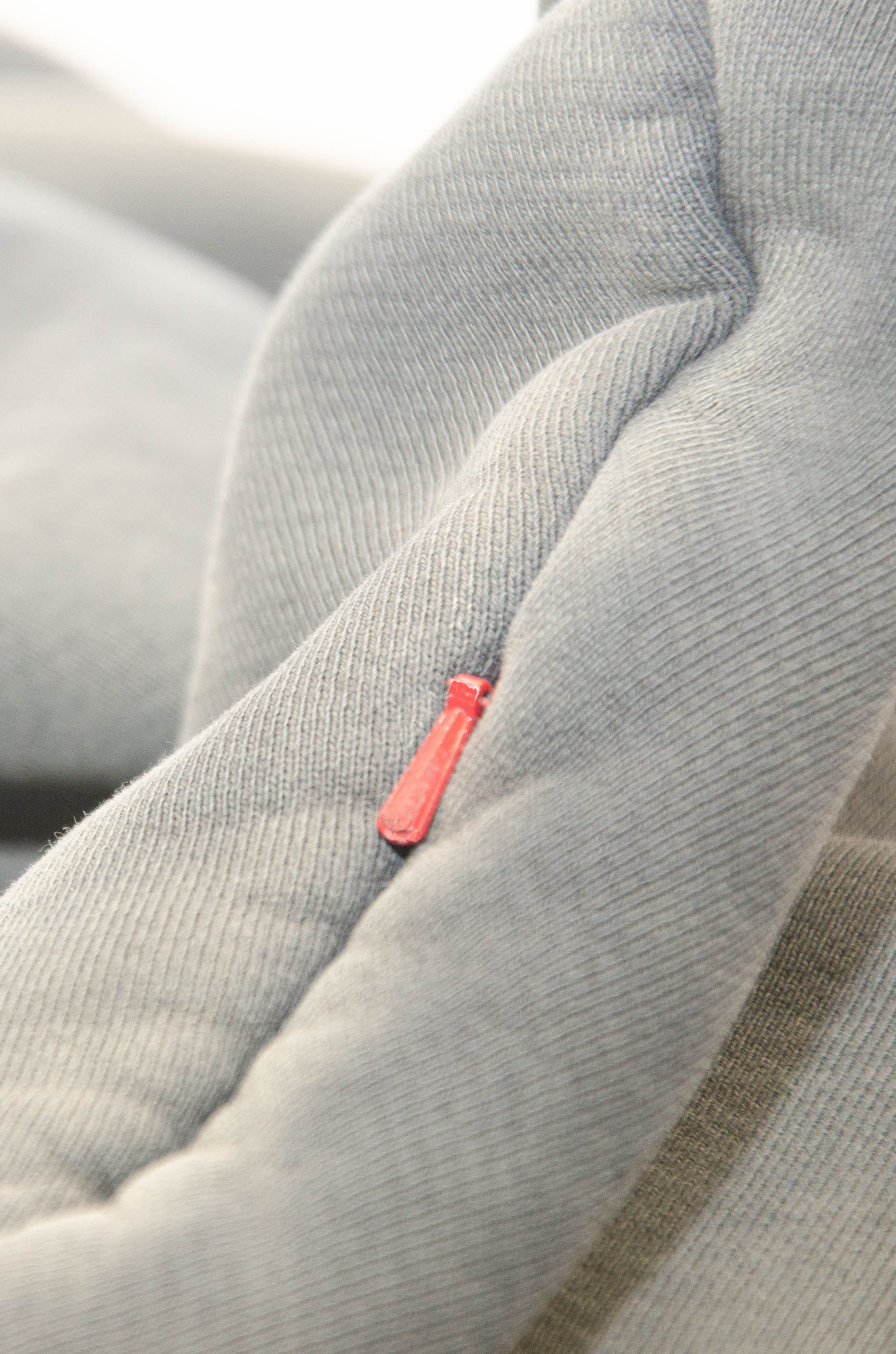 Publik Brand Single Layered Hoodie Anchor Gray Heavyweight Fleece, all made in USA, hidden pocket with YKK zipper