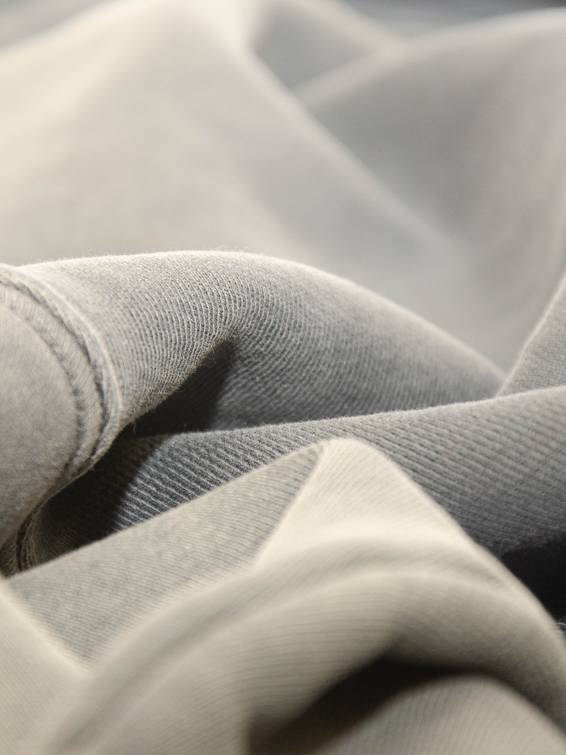 Publik Brand Single Layered Hoodie Anchor Gray Heavyweight Fleece, all made in USA, fabric detail