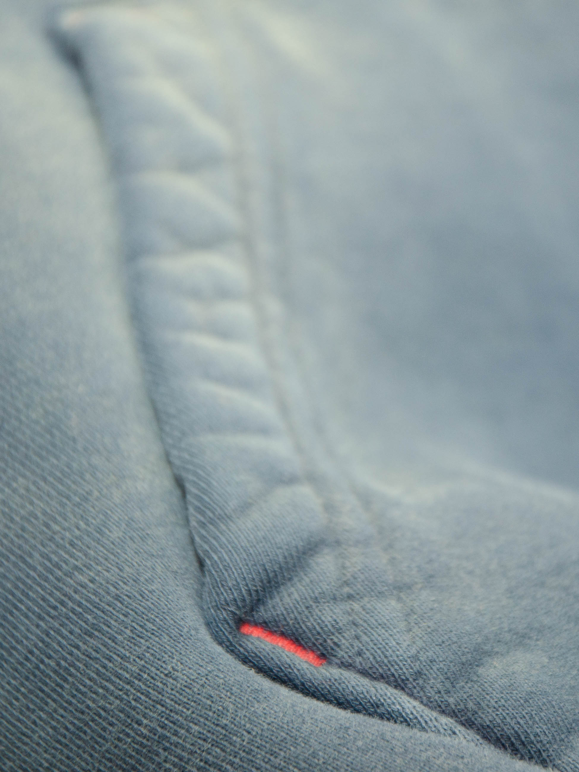 Publik Brand Single Layered Hoodie Indigo Heavyweight Fleece, all made in USA, bar tack detail