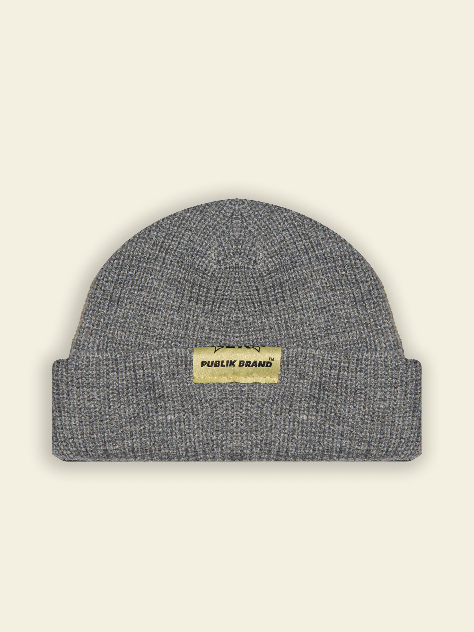 Publik Brand Fisherman Beanie Ash Blue, all made in USA, Back