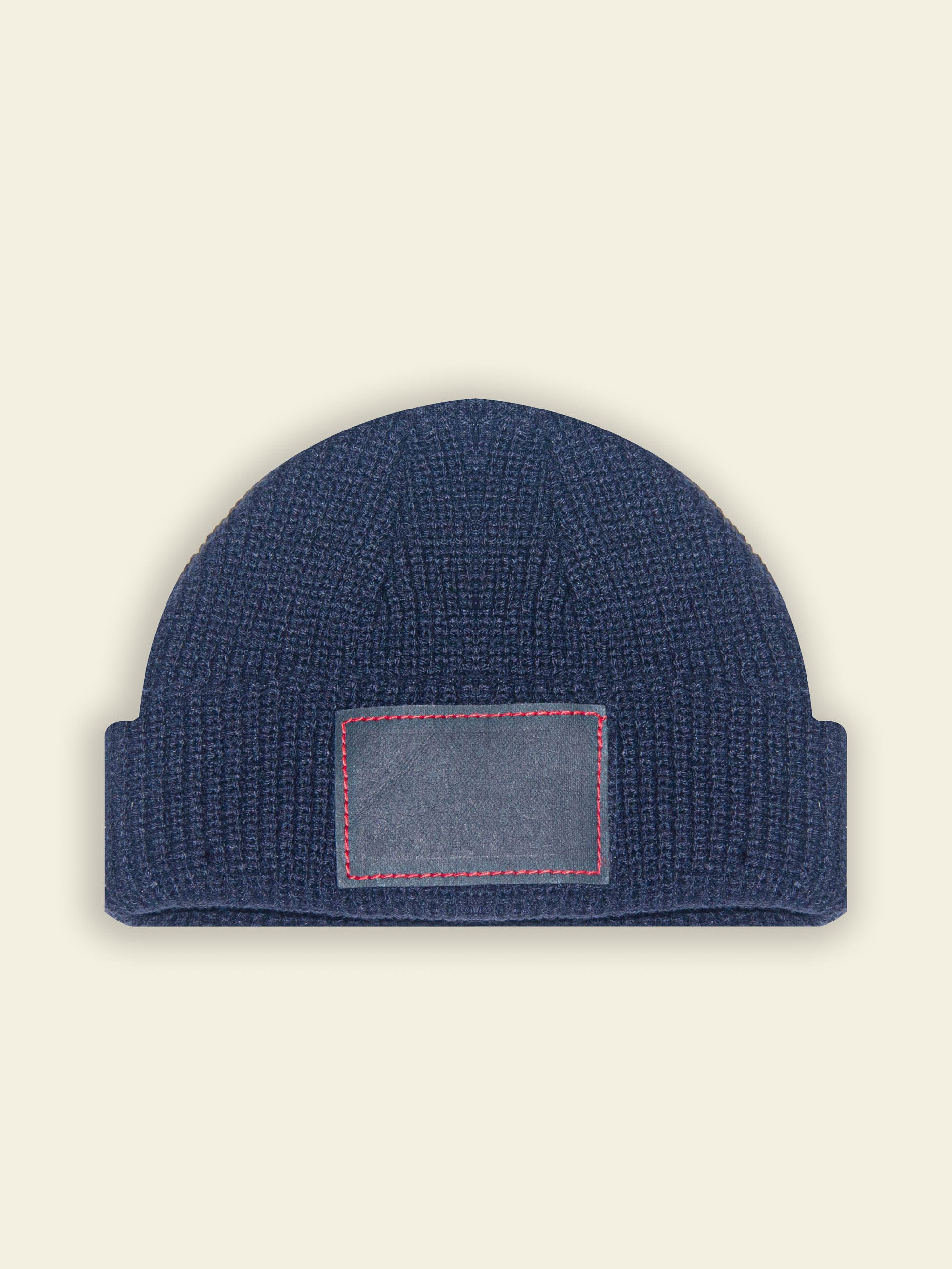 Publik Brand Fisherman Beanie College Navy, all made in USA, Front