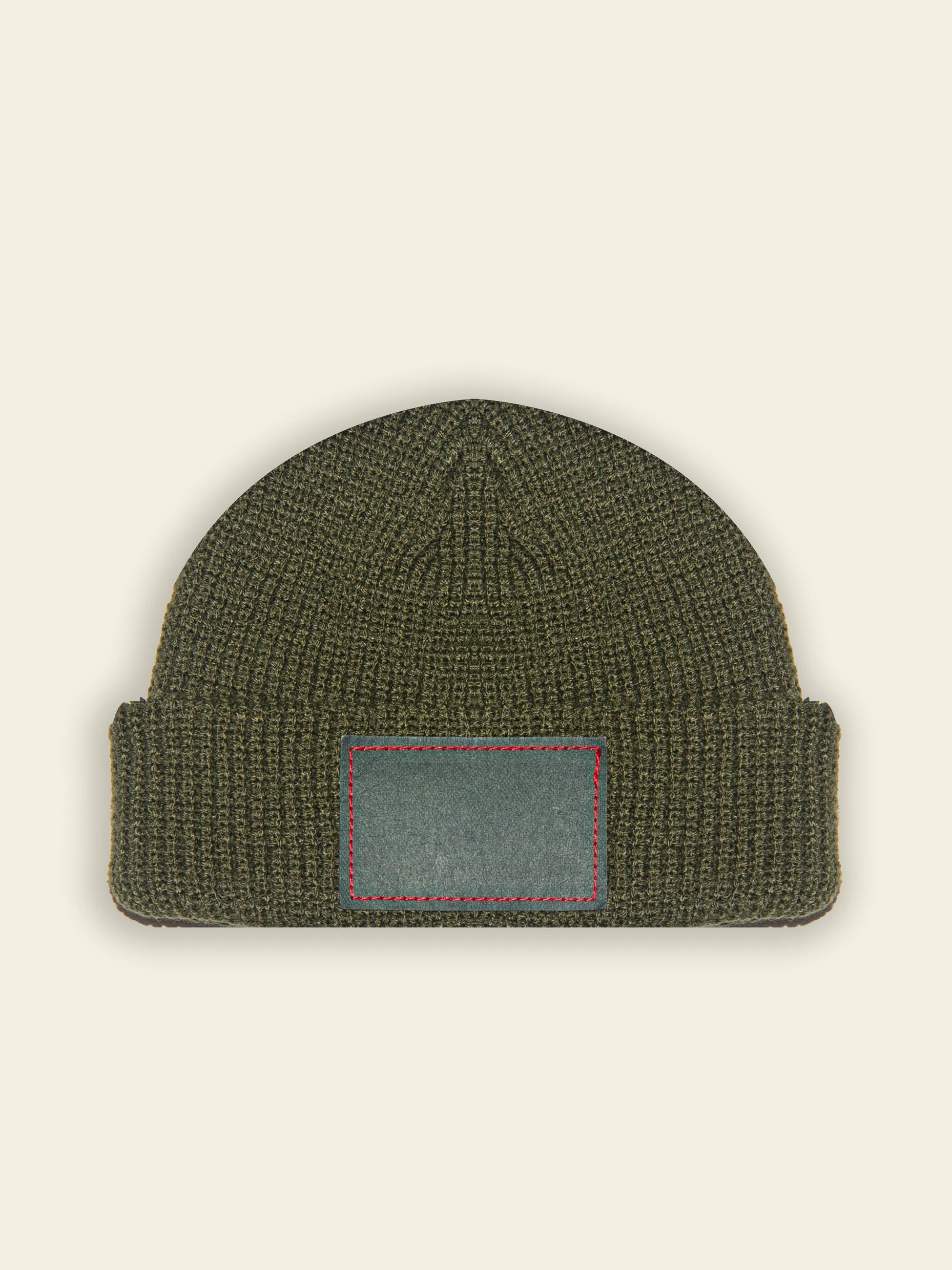 Publik Brand Fisherman Beanie Reseda Green, all made in USA, Front