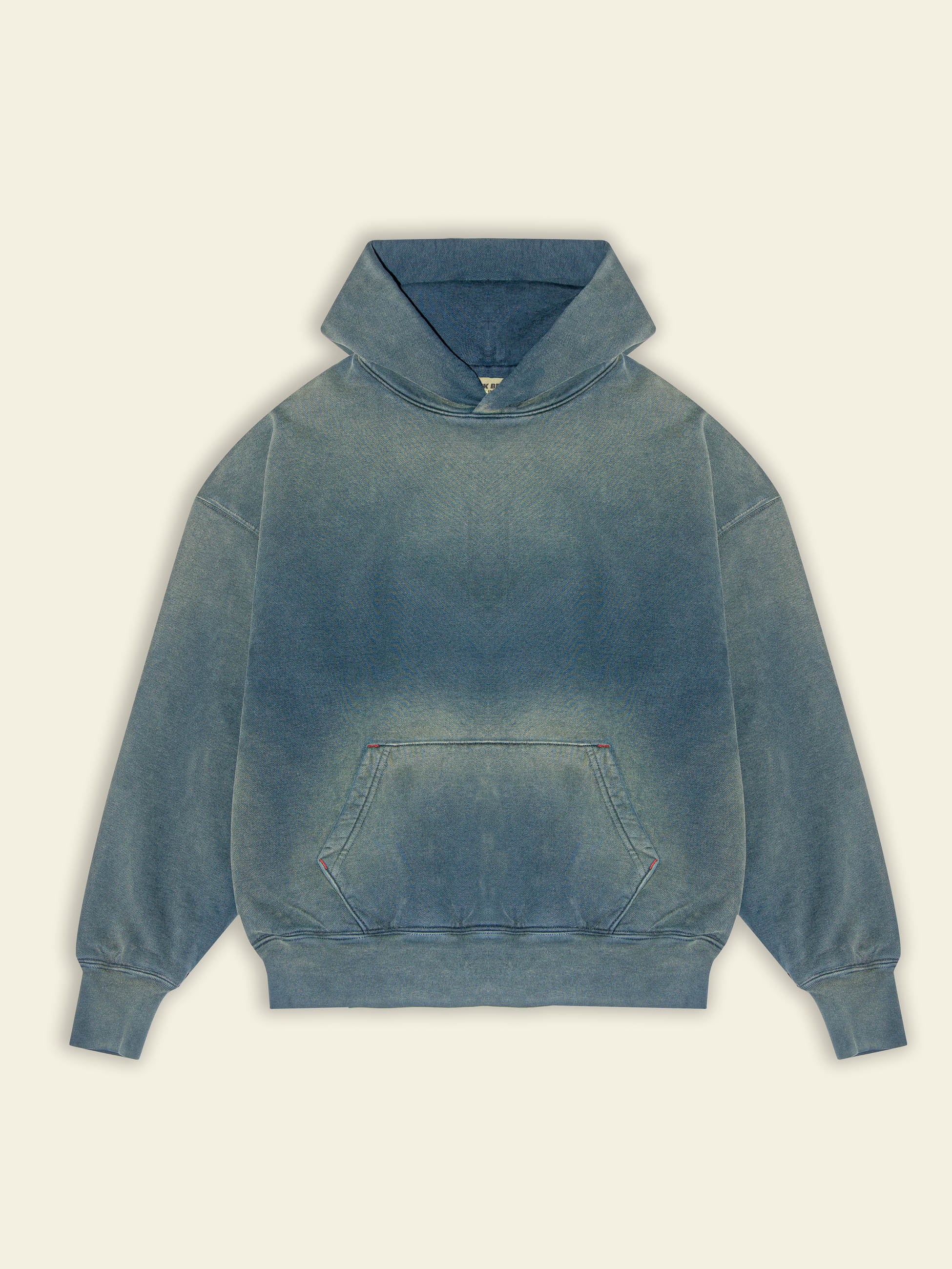 Publik Brand Single Layered Hoodie Indigo Heavyweight Fleece, all made in USA