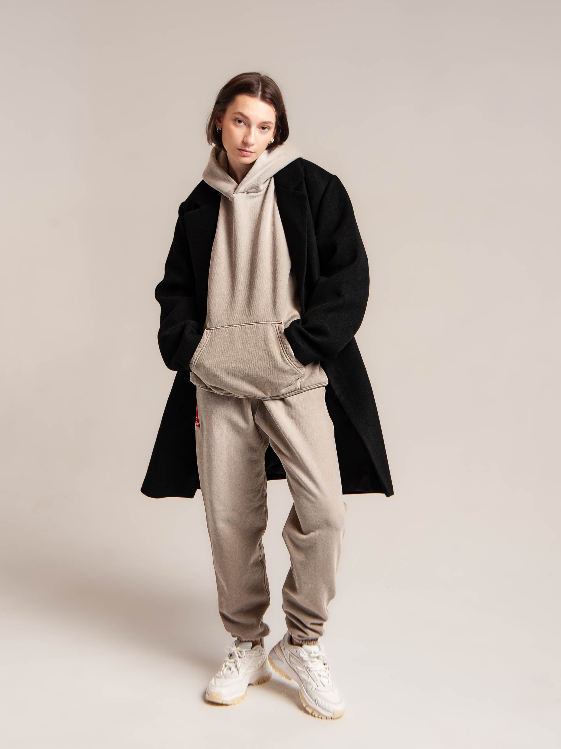 Wool Blend Single-Breasted Coat