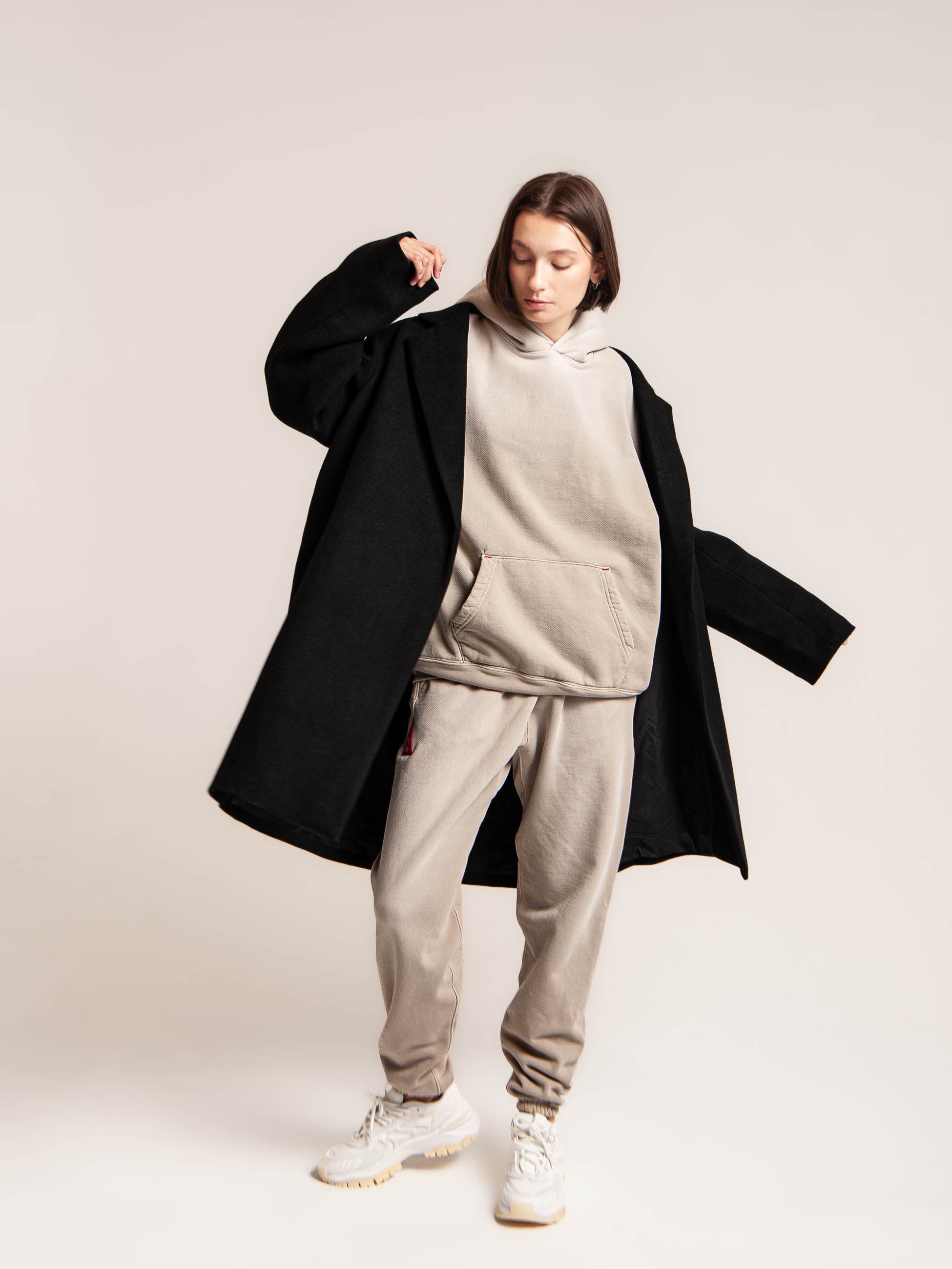 Wool Blend Single-Breasted Coat