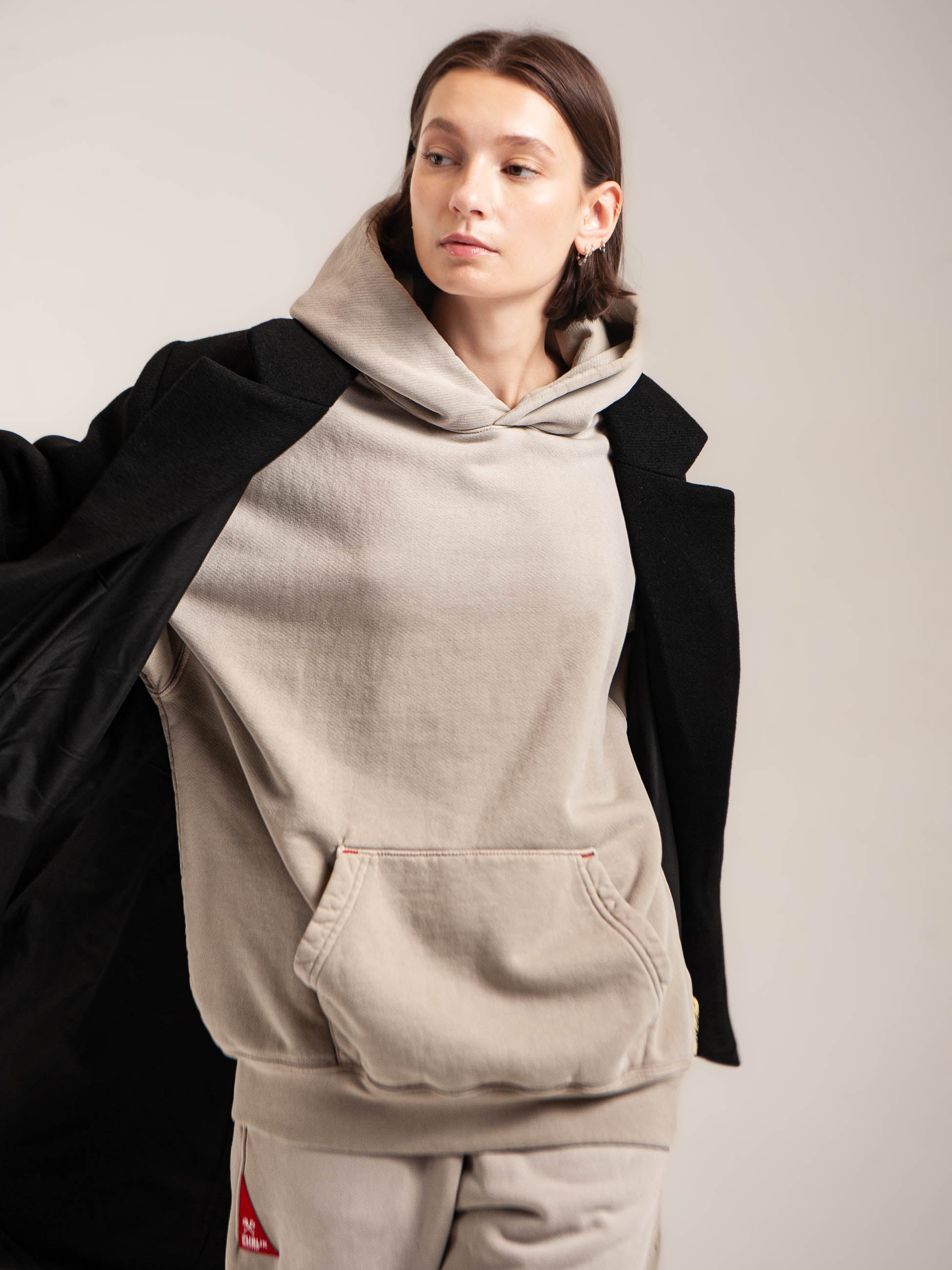 Wool Blend Single-Breasted Coat